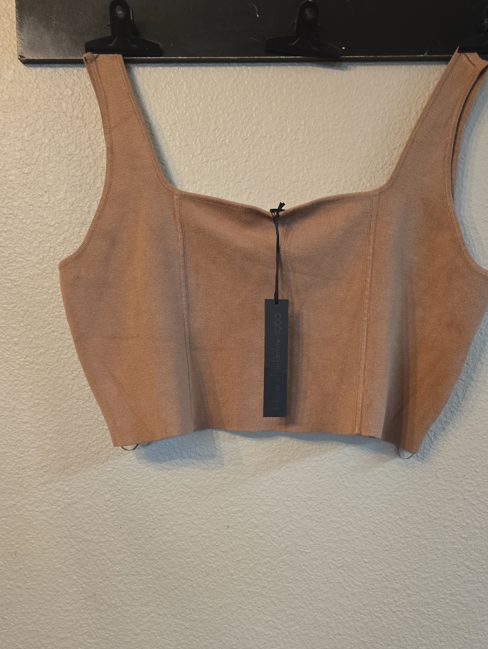 House of Harlow 1960 Tan Cropped Tank Top